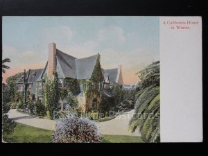 USA: A California Home in Winter, Old Postcard