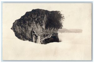 c1910's Palisades Wooden Bridge Cedar Rapids Iowa IA RPPC Photo Antique Postcard