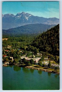 Harrison Hot Springs BC Canada Postcard Aerial View Of The Harrison Hotel 1966