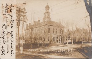 Court House Houlton ME Maine 1900's Real Photo Postcard G95