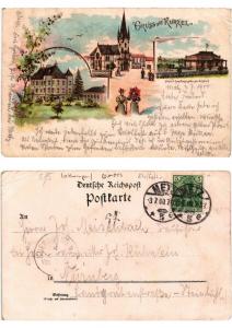 CPA AK LITHO Gruss aus KURZEL 1900. LOTHRINGEN (379346)