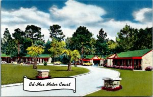 Postcard FL Ocala Marion County Ed-Mar Motor Court Route 4 1960s J6