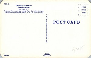 Vtg 1950s Fordman University Campus Center New York NY Postcard