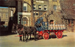 Milwaukee, WI Wisconsin   PABST BLUE RIBBON BEER DELIVERY WAGON  1957 Postcard