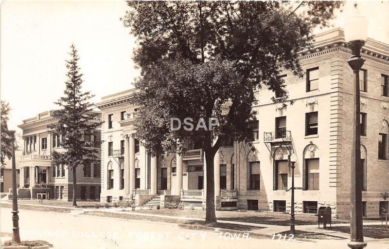 C18/ Forest City Iowa Ia Real Photo RPPC Postcard c40s Waldorf College