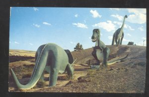 RAPID CITY SOUTH DAKOTA DINOSAUR PARK BLACK HILLS SD ADVERTISING POSTCARD