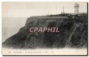 Old Postcard Le Havre The Rocks Barvalet has Heve