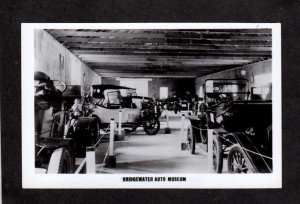 NY Antique Old Cars Auto Museum Bridgewater New York Real Photo Postcard RPPC