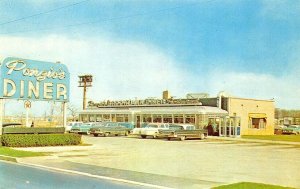 Brooklawn NJ Ponzio's Diner Old Cars Postcard