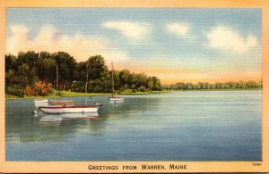 Maine Greetings From Warren 1948