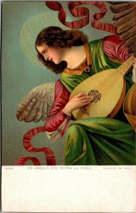 Art Un Angelo Che Suona La Viola Angel Playing Viola Melozzo da Forli Postcard