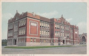 High School Albuquerque New Mexico 1910c Phostint postcard