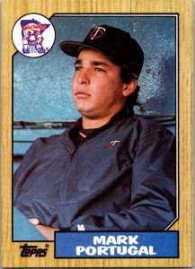 1987 Topps Baseball Card Mark Portugal Texas Rangers sk3083