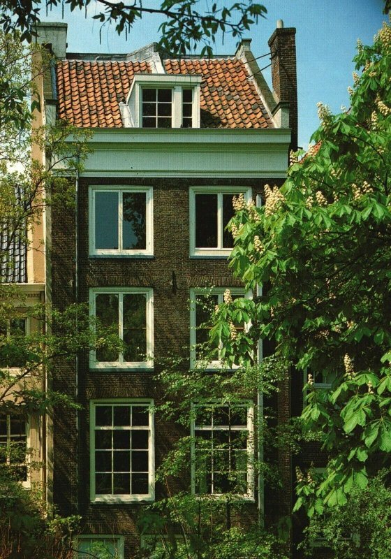 Vintage Postcard Anne Frank Huis Amsterdam Back of the Secret Annex Netherlands