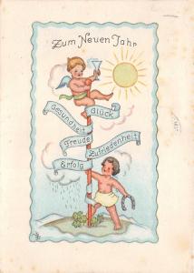 BG20706 children horseshoe clover angel  new year neujahr  germany