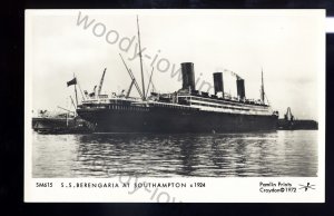 LS2604 - Cunard Liner - Berengaria at Southampton Docks c1924 - Pamlin postcard