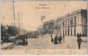 Vintage POSTCARD - CITY TOAST - PIAZZA BACCARINI-