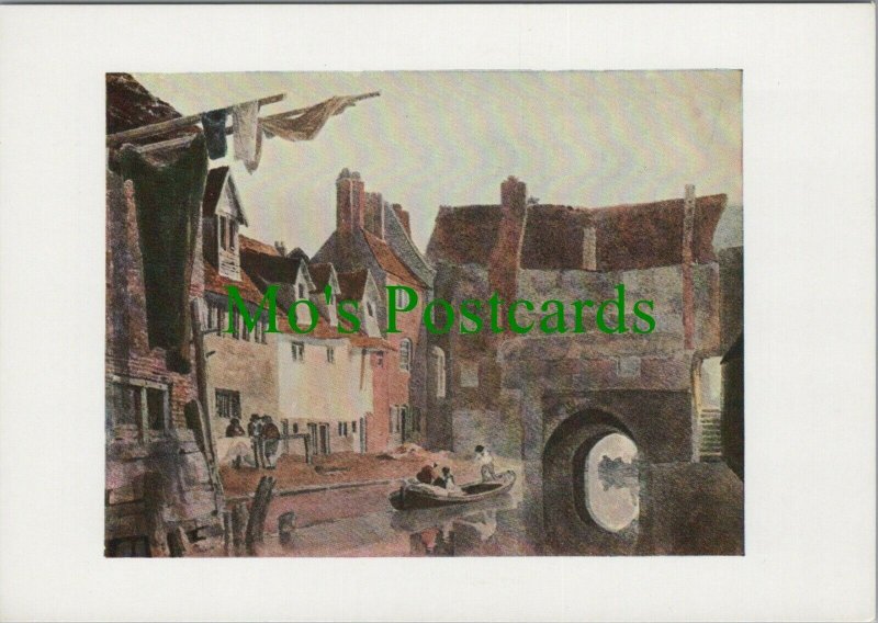 Art Postcard - Painting of Old Houses on The High Bridge, Lincoln  RR12874