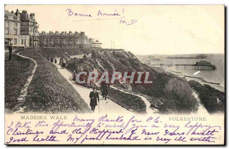 Great Britain Great Britain Postcard Old Madeira Walk Folkestone