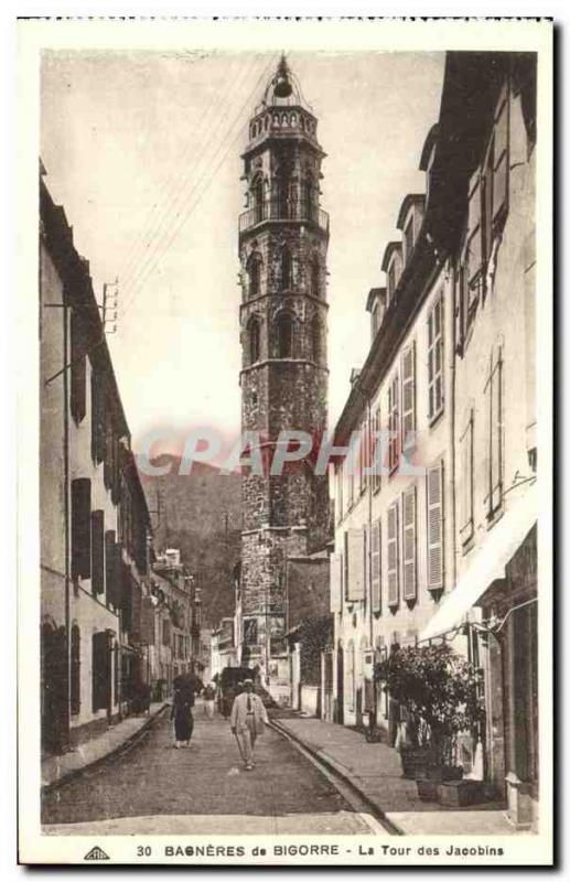 Old Postcard Bagneres de Bigorre La Tour Des Jacobins