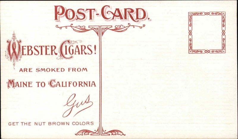 Daniel Webster Cigars Advertising Series c1905 Postcard TEACHER EXC COND