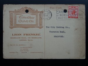 LEON FRENKEL Extra Choice OLIVE OIL Confirmation of Order c1929 Memo Postcard