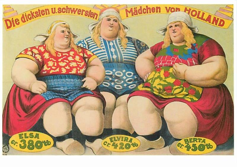 Elsa Elvira and Berta Fat Lady Sideshow Freak Women Modern
