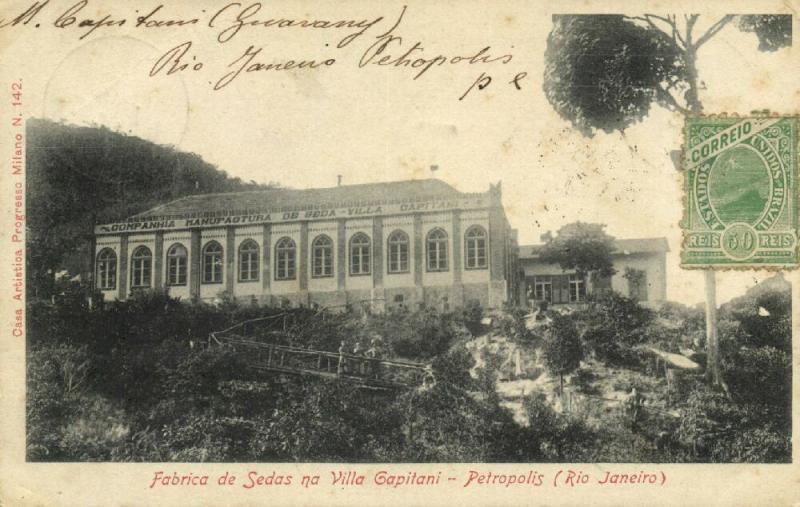 brazil, PETROPOLIS, Rio de Janeiro, Fabrica de Sedas na Villa Gapitani (1904)
