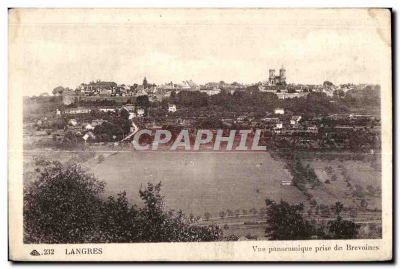 Old Postcard Langres Panoramic Shooting Brevoines