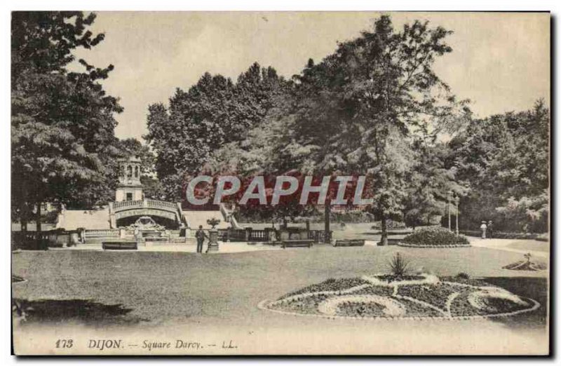 Old Postcard Dijon Square Darcy