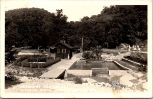 Real Photo Postcard Hatchery and Falls Missouri State Park Cassville, Missouri