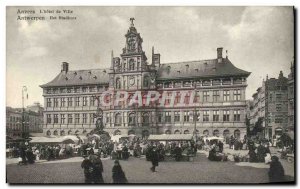 Old Postcard Antwerp L & # Walking City 39hotel