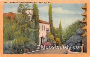 Home of Deanna Durbin Hollywood, CA, USA 1940 paper glued on back