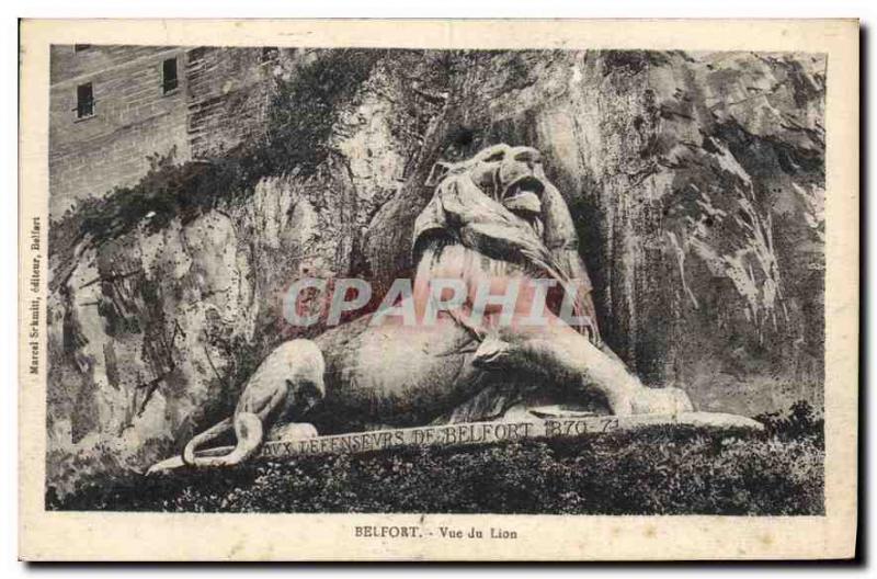 Postcard Old Lion Belfort view