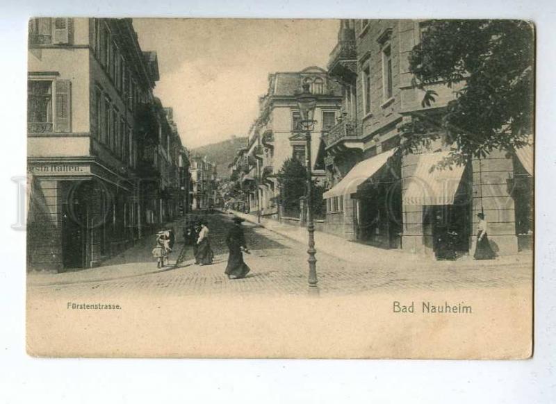 191432 GERMANY BAD NAUHEIM Furstenstrasse Vintage postcard