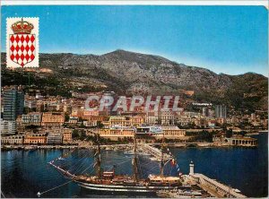 Modern Postcard Principality of Monaco the Sun of Riviera Vue Generale Boat S...