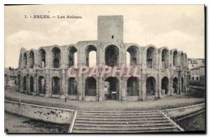 Old Postcard Arles Les Arenes