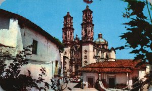 Vintage Postcard View of Santa Prisca Church Taxco Guerrero Mexico