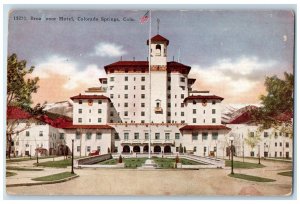 Colorado Springs Colorado Postcard Broadmoor Hotel Exterior View Building c1910