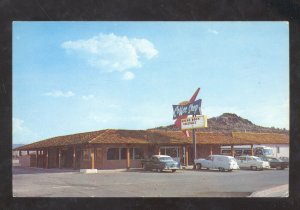 KINGMAN ARIZONA EL TROVATORE COFFE SHOP OLD CARS RESTAURANT VINTAGE POSTCARD