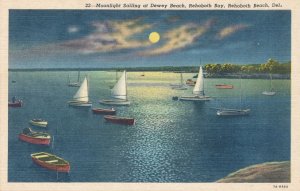 Rehoboth Beach DE, Delaware - Moonlight Sailing at Dewey Beach - Linen