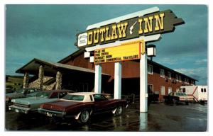 1970s Outlaw Inn, Sturgis, SD Postcard