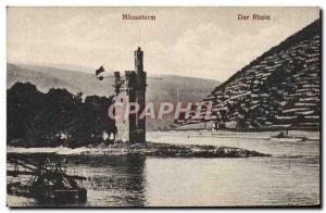 Postcard Old Mäuseturm Der Rhein