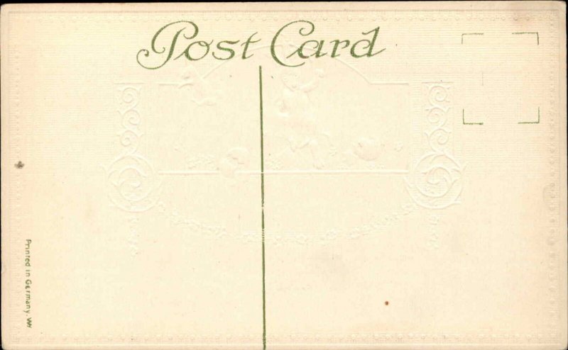 Easter Dad Rabbit Spanking Bunny Child Abuse c1910 Vintage Postcard