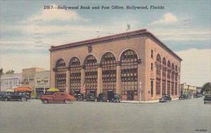 Florida Hollywood Bank and Post Office 1955 Curteich
