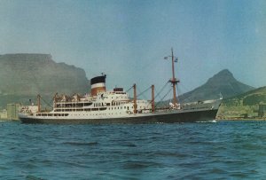 Ellerman Lines Ship MS City Of Elizabeth York at Cape Town Rare Postcard