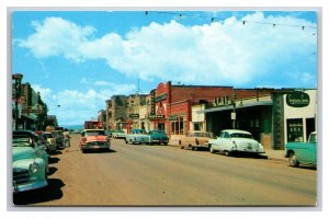 Main Street View Fort Macleod Alberta Canada UNP Chrome Postcard U24