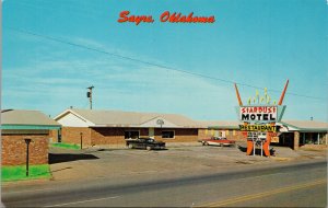 Stardust Motel & Restaurant Sayre OK Postcard PC390