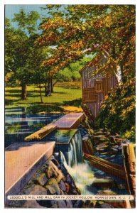 Vintage Leddell's Mill and Mill Dam in Jockey's Hollow, Morristown, NJ Postcard