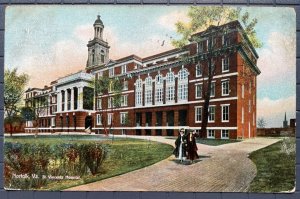 Vintage Postcard 1901 St. Vincents Hospital Norfolk Virginia